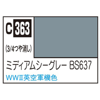 GSIクレオス Mr．カラー 飛行機模型用カラー ミディアムシーグレイ C363ﾐﾃﾞｲｱﾑｼ-ｸﾞﾚ-BS637N