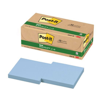 3M ポスト・イット ノート 再生紙 エコノパック 75×75mm ブルー 10冊 F827182-6541-B