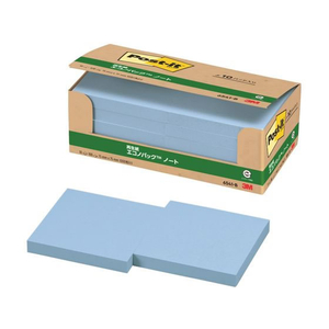 3M ポスト・イット ノート 再生紙 エコノパック 75×75mm ブルー 10冊 F827182-6541-B-イメージ2