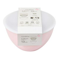 パール金属 ララシャイン 19cm ザル・フタ 3点セット クリアピンク FCE841H-HC-853