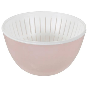 パール金属 ララシャイン 19cm ザル・フタ 3点セット クリアピンク FCE841H-HC-853-イメージ2