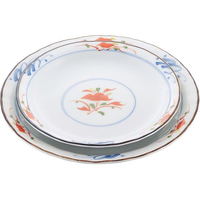 江部松商事 和食器コレクション 赤絵花 丸皿 5寸 FC600LX-8181410