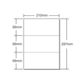 マルチプリンタ帳票 A4 白紙 3面 500枚×2冊 1箱(2冊) F847030-53002