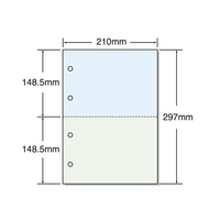 マルチプリンタ帳票 A4 カラー 2面 4穴 500枚×2冊 1箱(2冊) F847031-53007