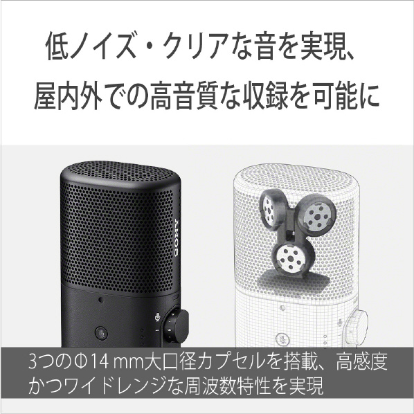 SONY ワイヤレス/ストリーミングマイクロフォン ECM-S1 モノラル 単一指向性