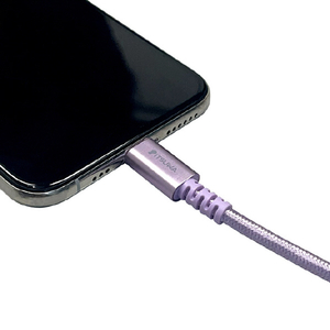 イツワ商事 USB-A to Lightningケーブル(1．5m) パープル MLTD2215PU-イメージ2