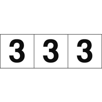 トラスコ中山 TRUSCO 数字ステッカー 50×50 「3」 白地／黒文字 3枚入 3枚粘着シール5050数字｢3｣ FC613GC-4388968