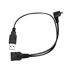 イケショップ USB-OTGケーブル L型コネクタ 電力サポートUSBコネクタ付き IKS-CABL12553-イメージ1