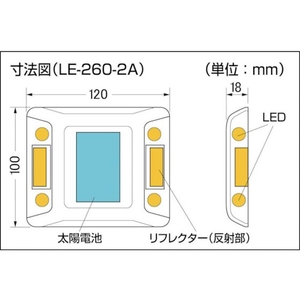 キャットアイ ルミナスアイ・マイティ ソーラー式常灯 両面 緑 FC613HP-4953274-イメージ2