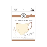 日翔 彩 立体シルクフィールマスク ベージュ×サハラローズ ふつう 7枚 FC461PJ