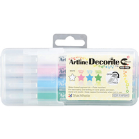 シヤチハタ デコライト 筆 4色セット1 FC76007-EDF-F/4PSH1