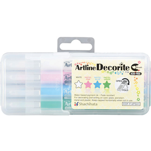 シヤチハタ デコライト 筆 4色セット1 FC76007-EDF-F/4PSH1-イメージ1