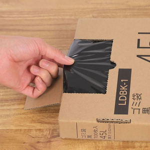 伊藤忠リーテイルリンク 箱入LDゴミ袋 黒 45L 100枚 FCJ863N-LDBK-1-イメージ4