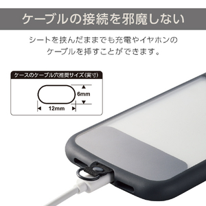 エレコム ストラップホールシート/2枚入り/1口タイプ ブラック P-STHD1BKN-イメージ6