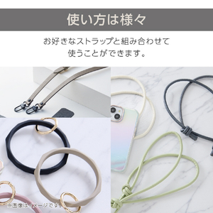 エレコム ストラップホールシート/2枚入り/1口タイプ ブラック P-STHD1BKN-イメージ7