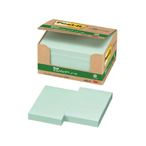 3M ポスト・イット ノート 再生紙 エコノパック 75×50mm グリーン 10冊 F827186-6561-G-イメージ2