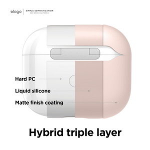elago AirPods 3用ハイブリッドケース ピンク EL_AP3CSSCLG_PK-イメージ2
