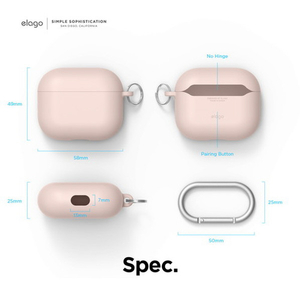 elago AirPods 3用ハイブリッドケース ピンク EL_AP3CSSCLG_PK-イメージ7
