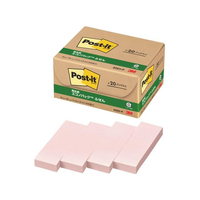 3M ポスト・イット ふせん 再生紙 エコノパック 75×25mm ピンク 20冊 F827187-5001-P