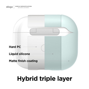 elago AirPods 3用ハイブリッドケース ミント EL_AP3CSSCLG_MT-イメージ2