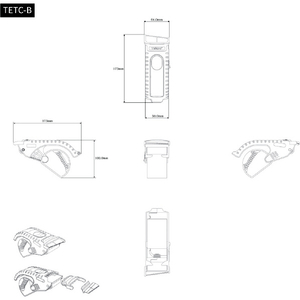 トラスコ 樹脂製エルゴテープカッター スカイブルー色 TRUSCO エルゴテープカッター TETC-B-イメージ2