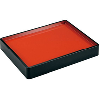 若泉漆器 黒内朱 長手両面番重 尺1寸 FC056LD-1270110