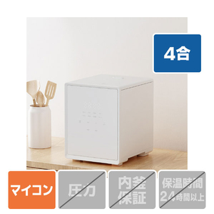 YAMAZEN YJS-CM102-W キューブ型炊飯器 5．5合 ホワイト