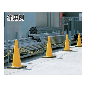 ニッサチェイン コーンチェイン 6mm×2m 黄／黒 イエロー／ブラック62 FC380FV-2970686-イメージ2