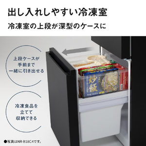 パナソニック 【右開き】155L 2ドア冷凍冷蔵庫 マットブラック NR-B16C4-K-イメージ8