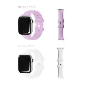 EGARDEN Apple Watch 49/46/45/44/42mm用SILICONE BAND ライラック EGD21779AWLL-イメージ16
