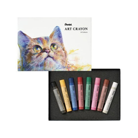ぺんてる クレヨン ART CRAYON アートクレヨン セット 8色 FC977TB-PTAC-8