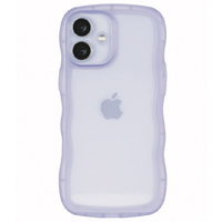 COCO　CASE iPhone 17用クリアなくねくねケース パープル 1818-17-PURPLE
