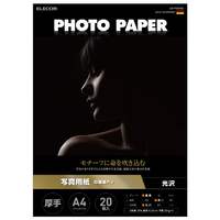 エレコム 写真用紙 印画紙Pro 厚手 A4サイズ 20枚 ホワイト EJK-PROA420