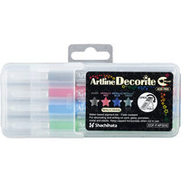 シヤチハタ デコライト 筆 4色セット3 FC76009-EDF-F/4PSH3