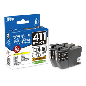 JIT ブラザー LC411対応 ジットリサイクルインクカートリッジ 2個パック ブラック JIT-B411B2PW JIT ブラザー LC411対応 ジットリサイクルインクカートリッジ 2個パック ブラック JIT-B411B2PW