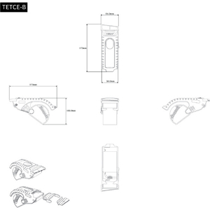 トラスコ 樹脂製エルゴテープカッター エコノミ―タイプ スカイブルー色 TRUSCO エルゴテープカッター TETCE-B-イメージ2