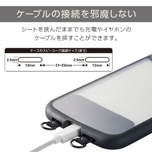 エレコム ストラップホールシート/2枚入り/2口タイプ ブラック P-STHD2BKN-イメージ6