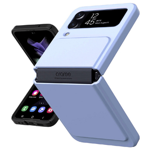 araree Galaxy Z Flip4用ケース Aero Flex アクアブルー AR24780GZFP3BL-イメージ2