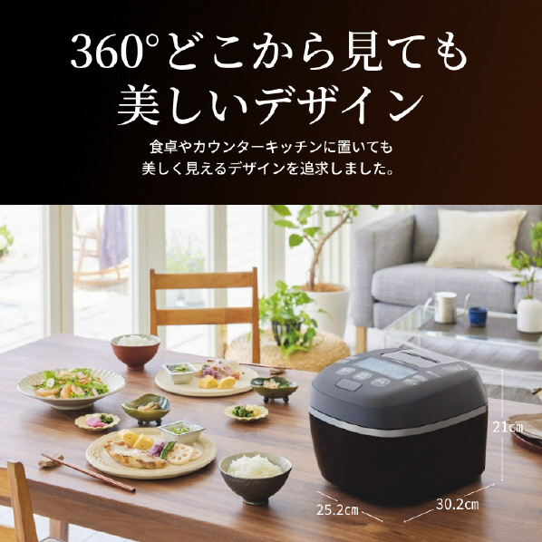 タイガー 圧力IH炊飯ジャー(1升炊き) 炊きたて フォグブラック JPI-X180KX JPI を採用 S100 約6 メニュー/
