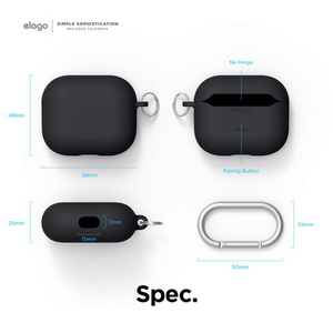 elago AirPods 3用ハイブリッドケース ブラック EL_AP3CSSCLG_BK-イメージ7