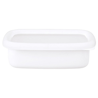 富士ホーロー 浅型角容器 S konte(コンテ） リリーホワイト ｱｻｶﾞﾀｶｸﾖｳｷSﾘﾘ-ﾎﾜｲﾄKE