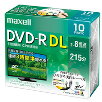 マクセル DRD215WPE.10S 録画用DVD-R DL 8．5GB 2-8倍速対応