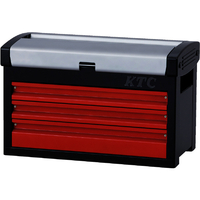 ＫＴＣ スチール製工具箱 チェスト（３段３引出し）間口５１０×奥行２７５×高さ３２５ｍｍ KTC スチール製工具箱 チェスト（3段3引出し） シルバー×レッド×ブラック EKR-103A