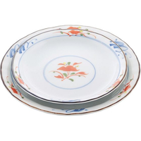 江部松商事 和食器コレクション 赤絵花 丸皿 4寸 FC601LX-8181420