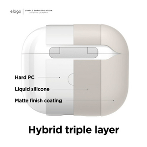 elago AirPods 3用ハイブリッドケース ストーン EL_AP3CSSCLD_ST-イメージ2