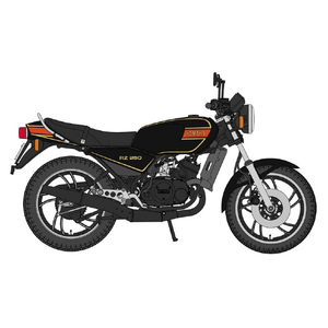 ハセガワ 1/12 ヤマハ RZ250 (4L3)(1980) “ブラックカラー” 21781ﾔﾏﾊRZ250ﾌﾞﾗﾂｸｶﾗ--イメージ2