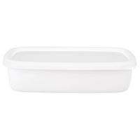 富士ホーロー 浅型角容器 M konte(コンテ） リリーホワイト ｱｻｶﾞﾀｶｸﾖｳｷMﾘﾘ-ﾎﾜｲﾄKE