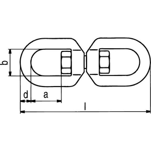 エスコ スイベル Eye&Eye ステンレス製 10×115mm FCY8019-EA638FH-54-イメージ2