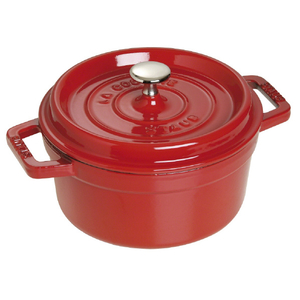 Staub ココットラウンド20cm Staub チェリー Z1033-330-0ﾗｳﾝﾄﾞ20CMﾁｴﾘ--イメージ1