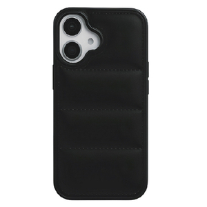COCO　CASE iPhone 17用ダウンみたいなふかふかケース ブラック 1830-17-BLACK-イメージ1